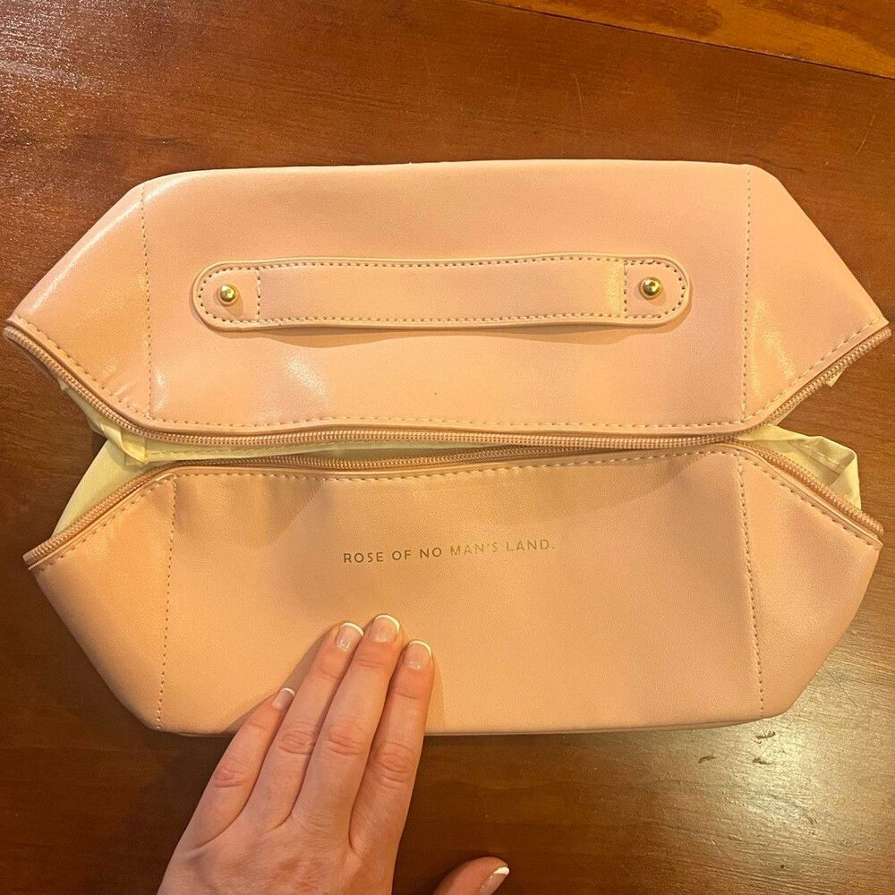 NWOT Pink Makeup Bag Pouch Zipper Closure Handle Rose of No Man's Land